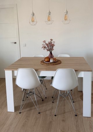 Conjunto mesa extensible y mesita elevable