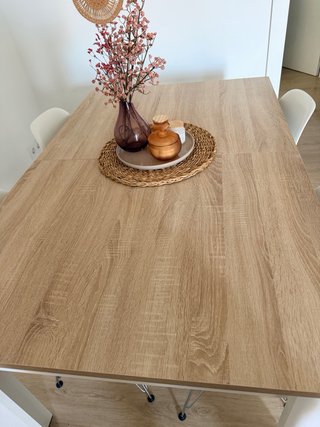 Conjunto mesa extensible y mesita elevable