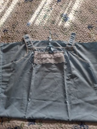 Camisón tirantes encaje azul