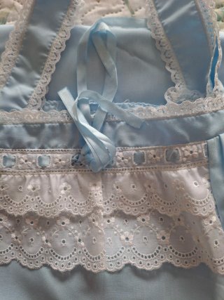 Camisón tirantes encaje azul