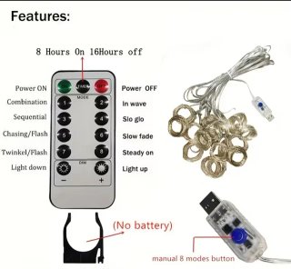 Cortina 6X3metros 600 Luces LED USB Control Remoto