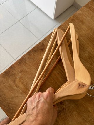 5 Perchas Madera Grandes - Impecables!