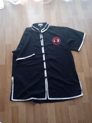 Kimono Kung Fu Dragón Rojo Negro