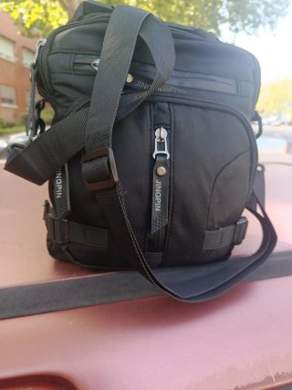Bolso negro JINGPIN multibolsillos