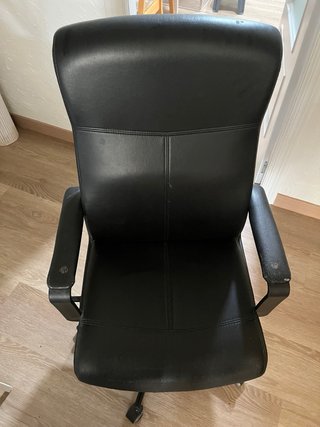 Silla de oficina negra (el perro no esta incluido)
