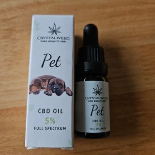 Olio canapa per gatti cani CBD Crystalweed Pet 5%