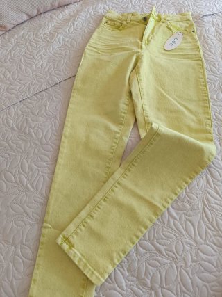 Pantalón EDC verde y amarillo efecto lavado