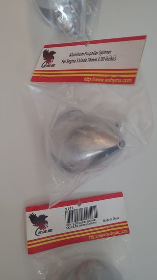 Lote 3 conos hélice aluminio 76mm RC