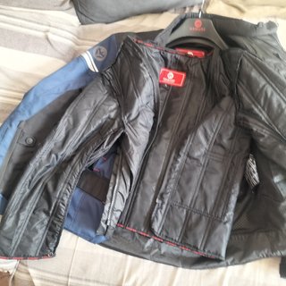 Chaqueta de moto azul y negra Talla L