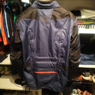 Chaqueta de moto azul y negra Talla L