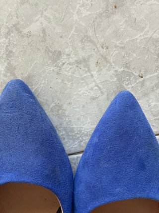 Zapatos de tacón azul y leopardos talla 39