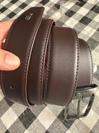 Cinturón Lacoste Piel Marrón Hombre 110cm