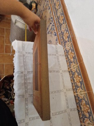 Cuadro decorativo madera dorado