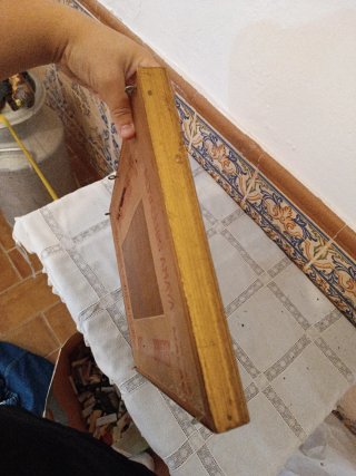 Cuadro decorativo madera dorado