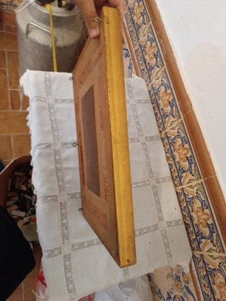 Cuadro decorativo madera dorado