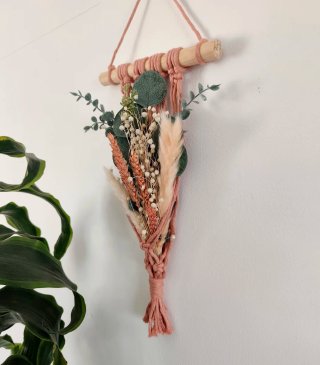 Tapiz 16x40cms Macramé con Flores Secas