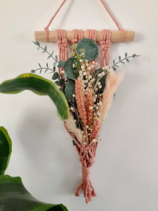 Tapiz 16x40cms Macramé con Flores Secas