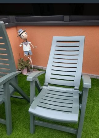 Silla tumbona plegable jardín