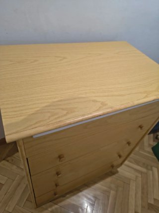 Mueble cambiador bañera bebé madera