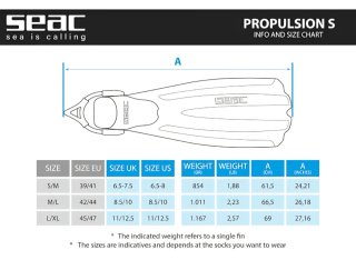 Aletas SEAC Propulsion S Bungee