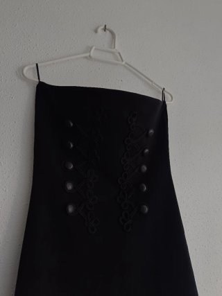 Vestido Zara stretch Alamares Talla S Negro
