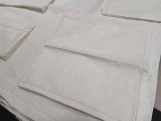 Tovaglia fiandra vintage 130x230 + 12 tovaglioli