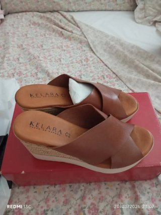 Sandalias cuña piel KELARA talla 37