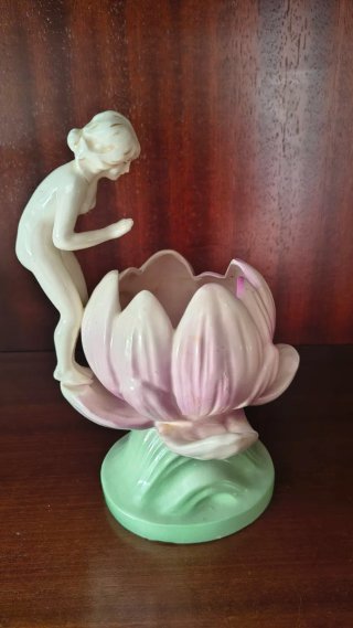 Jarrón Antiguo Checoslovaquia Art Déco