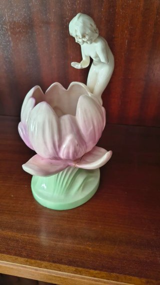 Jarrón Antiguo Checoslovaquia Art Déco