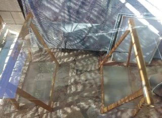 2 caballetes+cristal