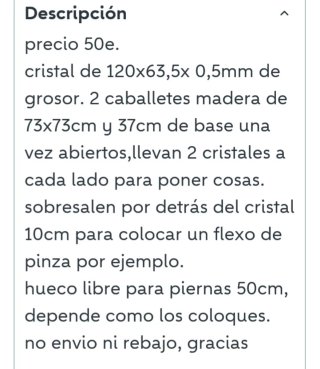 2 caballetes+cristal