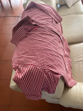 Camisa cuadros roja hombre Talla M