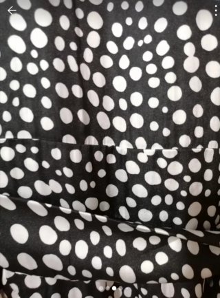 Vestido largo estampado lunares