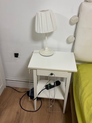 Mesita de noche Ikea Hemnes blanca