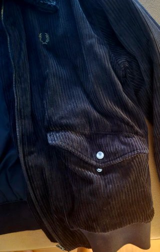 Chaqueta Bomber Pana Fred Perry Negra