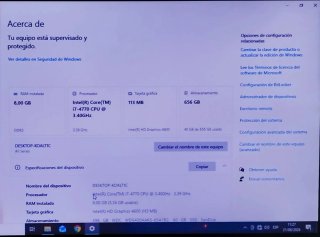 Torre PC Intel i7-3,40ghz-8GB RAM 656GB-W10 Pro