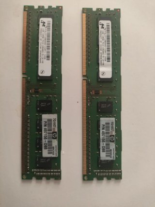 2x HP Memoria RAM 1GB DDR3 PC3-10600