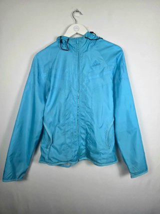 Chaqueta Adidas Azul Ligera con Capucha