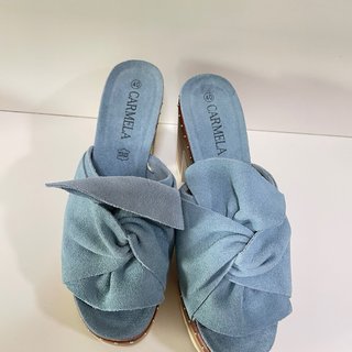 Sandalias plataforma azul