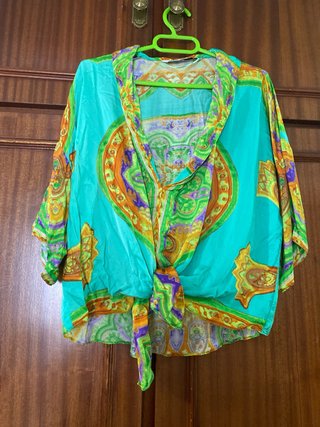 Conjunto Blusa Zara y Falda Mango Verde
