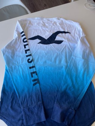 Camiseta Hollister manga larga degradado