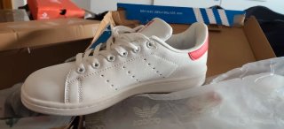 Zapatillas Adidas Stan Smith Blancas Rojas T.37.5