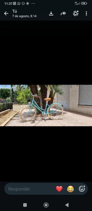 Bicicleta de paseo azul