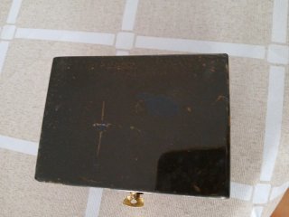 Caja de madera vintage años 70