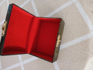 Caja de madera vintage años 70