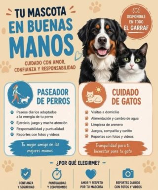 Paseo de perros y cuidado de mascotas a domicilio