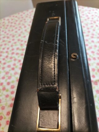 Joyero vintage piel negro