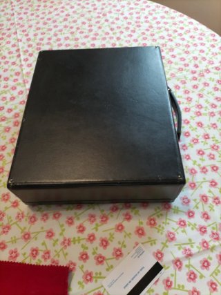 Joyero vintage piel negro