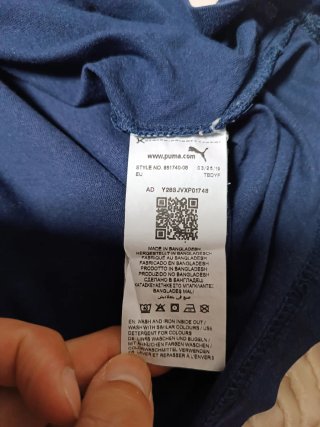 Camiseta Puma Logo Azul Talla XL