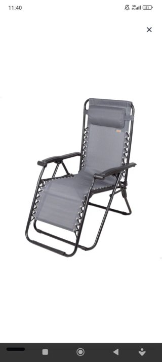 Tumbona plegable gris